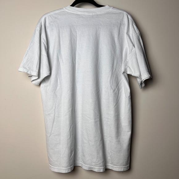 Gildan White Adult T-Shirt with Graphic Guitar Music Logo Large - Picture 6 of 6